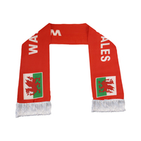 Nouveau produit Pays de Galles Écharpes caractéristiques pour fan et suiveur Club Drapeau Écharpes personnalisées
