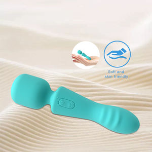 Nuevas llegadas, masajeador de varita de silicona de grado alimenticio recargable de doble Motor, juguete sexual para estimulación vaginal, herramienta de silicona para adultos - Product Image 2