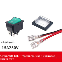 Interrupteur à bascule 3 voies DPDT RS46 KCD4-203 ON-OFF-ON 250V 16A 6P pour automobile