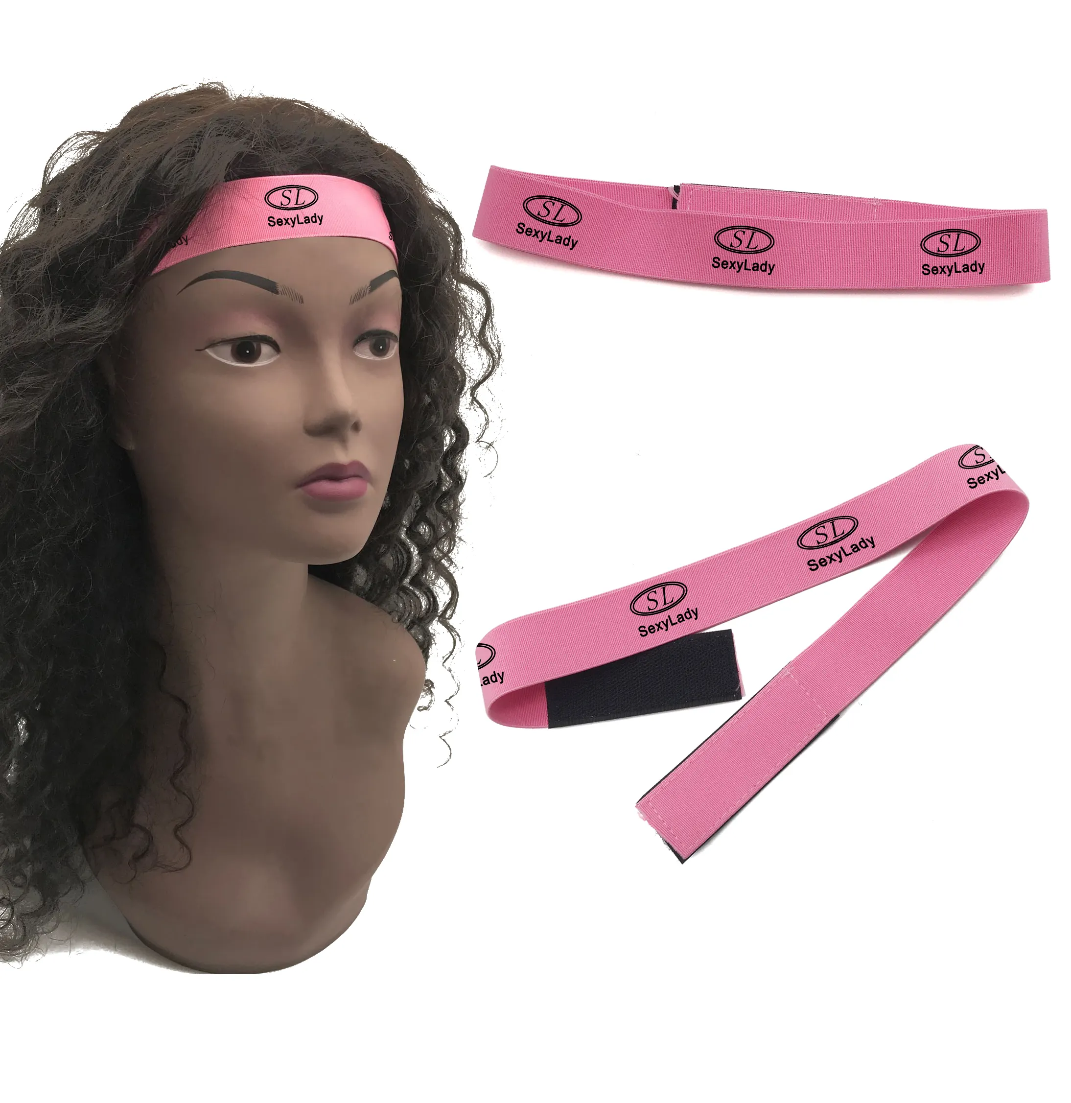 wholesale custom logo lace melt band hair edge slayer wig headband tie elastic melted bands