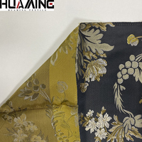 Tissu Brocart Jacquard de Luxe Teint en Fil, Poids Moyen, pour Décoration Intérieure - Mélange Coton Viscose Polyester Résistant au Rétrécissement