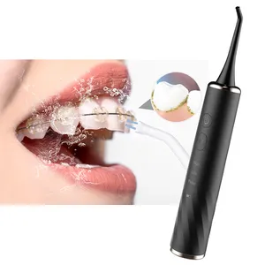 Advance mini cordless portable rechargeable water flosser 300ml electric black private logo and electric brush teeth cleaning