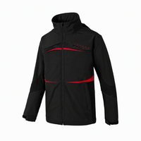 Veste de travail fonctionnelle unisexe imperméable OEM ODM, tissu tricoté extensible 4 directions, vêtements de travail d'extérieur avec capuche amovible