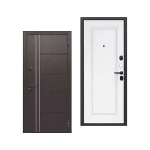 China Fancy Russia Turkey Armored Steel Door Factory Price Safety Steel Wood Doors For Home