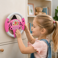 Volant de course sonore et lumineux amusant avec fixation par ventouse, jouet d'éveil pour jeu de rôle pour filles à un dollar
