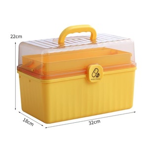 Multi Layer Cosmetic Storage <b>Box</b> With Lid And Compartments Foldable Desktop Organizer For <b>Makeup</b> Medicine Cabinet Use - Product Image 4