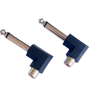 อะแดปเตอร์เสียงหลักแบบ RCA ช่องเดียว 90 องศา 6.35 มม. ข้อต่อ 6.5 นิ้ว ช่องเสียบ AV Lotus - Product Image 1