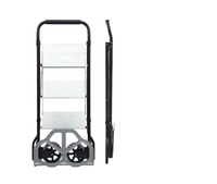 Offre Flash : Échelle à Pédales Portable en Acier Carbone Antidérapante à 3 Marches, Chariot à Main, Capacité 330lbs, EN131, pour Escalier, Extérieur, Salle de Bain
