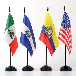 Drapeaux de bureau en polyester imprimés en gros de l'usine chinoise Swil, petits drapeaux de <span class=keywords><strong>table</strong></span>, mini drapeaux de bureau avec support et mât - Product Image 6