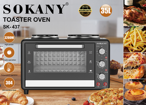 Aparelho de cozinha elétrico, alta quality2 em 1 35l 3200w de aço inoxidável digital fritadeira a ar quente forno - Product Image 6