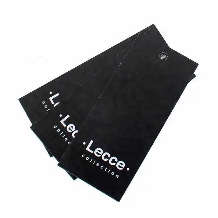 Recyclable Custom Brand Name Logo Silk Screen Printing Labels Price Paper Hang Tags for Watches