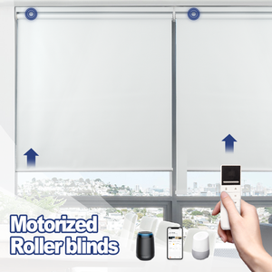 Motorized <strong>Roller</strong> Shade Electric Polyester Automatic Blackout Day and Night Alexa/Google Smart <strong>Roller</strong> Shades for Windows - Product Image 4