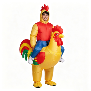 Costume de coq gonflable, tenue de mascotte de poulet de ferme pour festival agricole, fête foraine, défilé en plein air - Product Image 1
