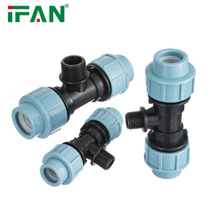 IFAN Chất lượng cao <span class=keywords><strong>PP</strong></span> nén phù hợp 20-63mm HDPE nén phụ kiện nam <span class=keywords><strong>TEE</strong></span> HDPE phụ kiện đường ống - Product Image 1