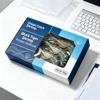 Caja de Empaque para Mariscos Congelados con Logotipo Personalizado, Ventana Transparente, Cartón de Grado Alimenticio, Caja de Exhibición para Minoristas