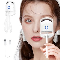 Herramienta de maquillaje de belleza, rizador de pestañas eléctrico rosa, 2 engranajes de Control, rizador de pestañas, novedad de 2023