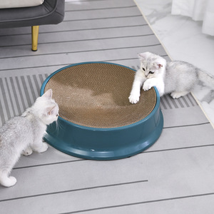 Round <b>Cat</b> <b>Scratching</b> Bowl Thickened Corrugated Cardboard Replaceable <b>Cat</b> Bed Medium To <b>Large</b> <b>Cat</b> Toy - Product Image 1
