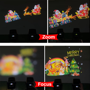 200W LED Advertising Outdoor Zoom Gobo <strong>Projector</strong> with <strong>360</strong> Rotation &amp; Rainbow Effect IP65 10CH DMX Christmas Projection Light - Product Image 5