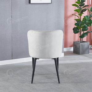 Produttore moderno sedia comoda nero lacca gambe velluto cuscino schienale ristorante sedia da pranzo - Product Image 5