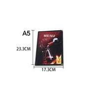 Transparent A4 PVC Transparent Livre Style Menu Couvertures et Supports avec Impression Numérique Taille Personnalisable pour Restaurants Bars Hôtels