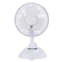 Ventilateur Mini Portable à Alimentation CA/CC, 6 Pouces, 3 Pales, Rechargeable, pour Maison et Bureau