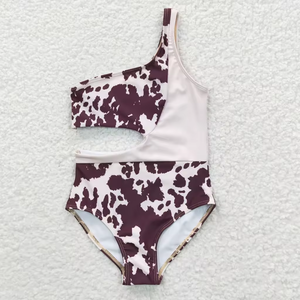 Maillot de bain une pièce pour petite fille, imprimé vache et tournesol, collection boutique été - Product Image 3