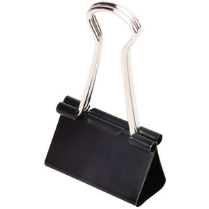 Deli Stationery Metal Binder Clip 32mm Black Fishtail Clip Office Supply - Product Image 3