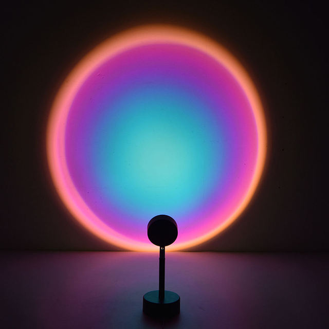 Sunset Lamp PC USB Home Party Living Room Bedroom Night Light Led Projector Rainbow Colors Modern Design Valentine's Day