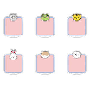 Support de table multifonctionnel en acrylique transparent avec motif de dessin animé, pince à notes et calendrier, décoration de table, petite marque - Product Image 1
