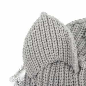 Gorros de punto al por mayor para mujer, gorro cálido de invierno con orejas de gato de diablo, multicolor a rayas, de ganchillo, estilo Y2K, con dobladillo - Product Image 5