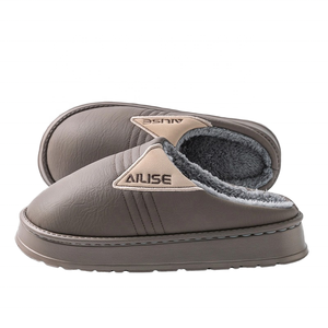 2025 Thick Sole Non-Slip Warm Plush Indoor Home Use for <strong>Slippers</strong> for Men Women Breathable Cute Closed Toe Versatile Cotton - Product Image 1