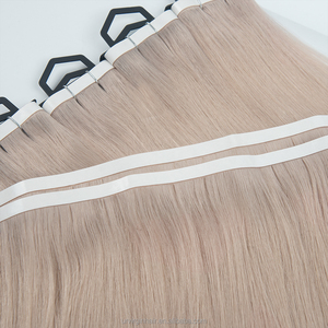 Extensions de cheveux russes Remy à pose plate, réutilisables jusqu'à 3 fois, installation rapide, hypoallergéniques - Product Image 1