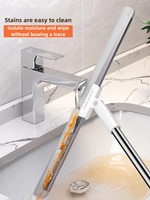 Joybos JBS-MSSB-LVH50-JWT 360 Nettoyeur multifonction avec poignée en acier inoxydable, raclette en plastique, grattoir pour sols et vitres, serpillière