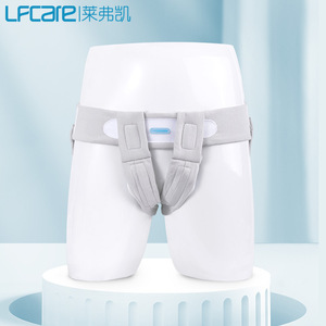 Lefka Hernia <b>Belt</b> Adult Men's Groin Support Medium Soft High <b>Elastic</b> Fabric Gray Medical Device - Product Image 4
