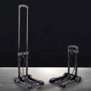 Keranjang bagasi lipat kecil Hotel ringan, keranjang bawa plastik dapat dilipat truk Platform troli tangan - Product Image 2