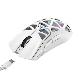 <span class=keywords><strong>Souris</strong></span> de jeu <span class=keywords><strong>sans</strong></span> <span class=keywords><strong>fil</strong></span> optique USB Havit MS1042WB de qualité supérieure avec éclairage LED RGB respirant pour PC portable - Product Image 4