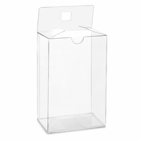 Boîte en plastique transparente personnalisée en PP avec languette de suspension Euro pour l'emballage de cosmétiques en détail, présentoir transparent avec crochet