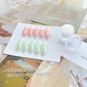 SH Donut Métallique <span class=keywords><strong>Blanc</strong></span> Clair De Lune Perle Glacé <span class=keywords><strong>Effet</strong></span> Clair Poudre Brillant Miroir Nail Pigment dans Chrome Verre Glacé Donut Style - Product Image 4