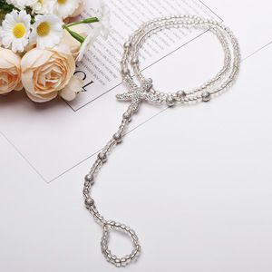 คริสตัลไรน์สโตนสตาร์สร้อยข้อเท้าชุบเงินสไตล์โบฮีเมียเครื่องประดับชายหาดฤดูร้อนของผู้หญิง - Product Image 2