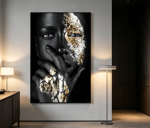 Nuovissimi Dipinti d'Arte Africana Moderni e Durevoli, Ritratto <span class=keywords><strong>di</strong></span> Donna in Acquerello su Misura, Quadro su Tela con Cornice per Decorazione d'Interni - Product Image 5