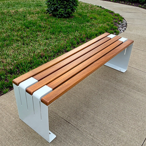 Banco personalizado de estilo comercial, taburete con marco de Metal, silla larga de madera, asientos, sillas decorativas, Banco de diseño, muebles de calle - Product Image 1