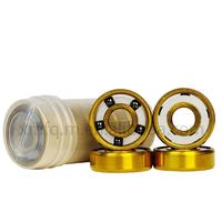 Roulements à billes en céramique de haute précision Inline Quad Skateboard 608 627 Z ZZ RS 2RS Cage en PTFE revêtue de titane doré