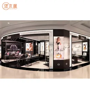 Luxury Presentation Beautiful Cosmetic Kiosk Crafting Custom Supermarket Cosmetic Display Showcase Exclusive Brands Cabinet