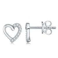 925 Sterling Silber Micro Pave Moissanit Ohrstecker Stern Blume Herz Mehrfach-Form Ohrringe für Damen