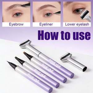 Crayon à sourcils 3-en-1 haute qualité, <span class=keywords><strong>waterproof</strong></span>, longue tenue 12h, végétalien, anti-bavures, résistant à la transpiration pour les <span class=keywords><strong>yeux</strong></span> et les cils inférieurs - Product Image 3