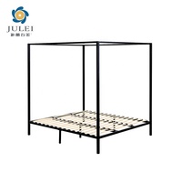 Cadre de lit en métal de luxe de haute qualité personnalisable, fabrication soignée, moderne, taille king size, avec lattes en bois