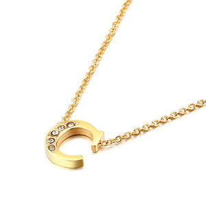 Collar <span class=keywords><strong>de</strong></span> Gargantilla <span class=keywords><strong>de</strong></span> circón <span class=keywords><strong>de</strong></span> lujo brillante, collar con colgante <span class=keywords><strong>de</strong></span> letra <span class=keywords><strong>de</strong></span> acero inoxidable chapado en <span class=keywords><strong>oro</strong></span> PVD sin deslustre <span class=keywords><strong>para</strong></span> <span class=keywords><strong>mujer</strong></span> - Product Image 6