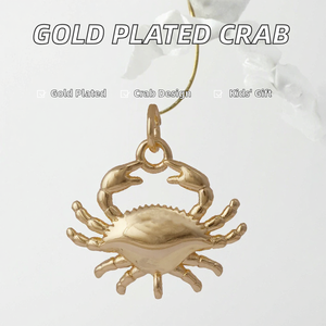 Colgante de Cangrejo Chapado en Oro con Diseño de Estrella, Joyería de Animales Marinos, Llavero para Collar o Pulsera, Regalo - Product Image 2
