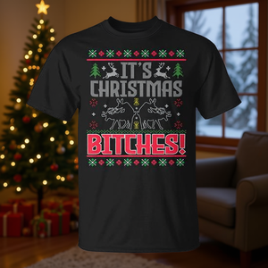 Camiseta premium de Navidad con diseño de It's Christmas Bitches Ugly Christmas Xmas - Product Image 3