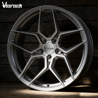 Jantes forgées Viorock personnalisées multi-rayons, noir brillant, 18, 19, 20, 21, 22 pouces, 5*112, 5*120, compatibles avec BMW, Audi, Porsche 911, Ferrari